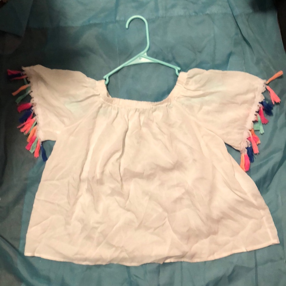 White off the shoulder blouse
